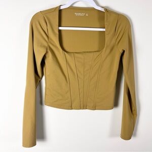 Abercrombie & Fitch Womens Soft A&F Collection Corset Long Sleeve Top Size Small